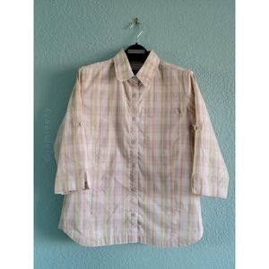 Columbia | Titanium Omni-Dry 3/4 Sleeve Plaid Hiking Outdoor Shirt